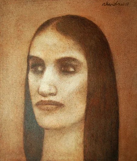 Untitled by Chandra Bhattacharjee - Acrylic on Canvas