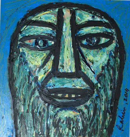 Face by Rabin Mondal - Acrylic on board