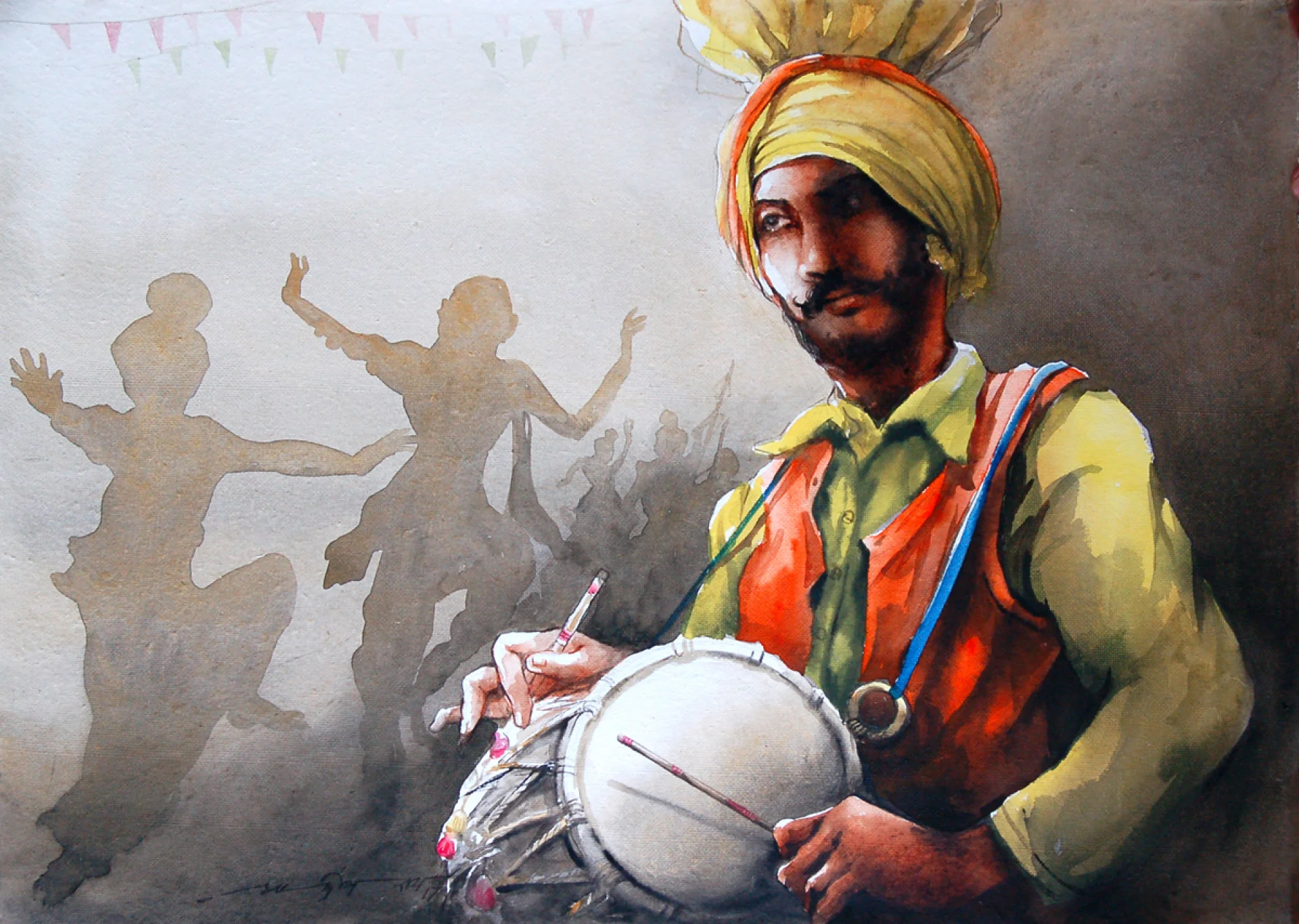 Untitled by Sudip Roy - Watercolour on Paper