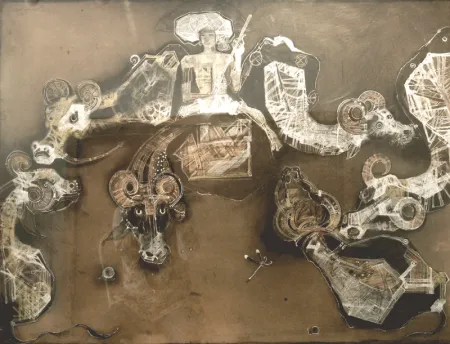 Cowboy by Asit Mondal - Mixed Media on board