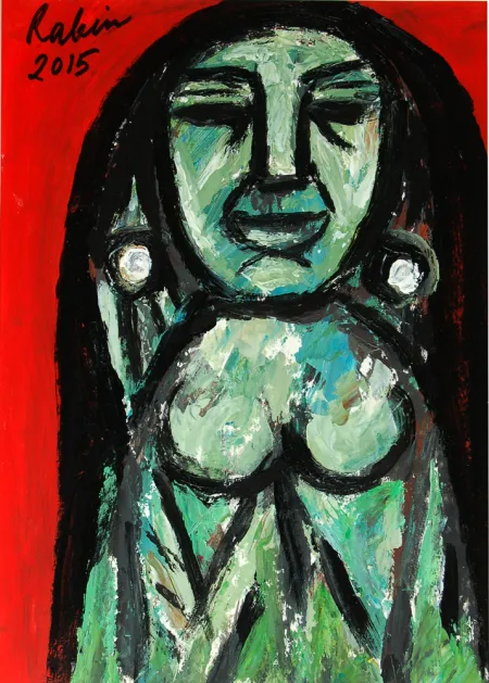 Face by Rabin Mondal - Acrylic on board