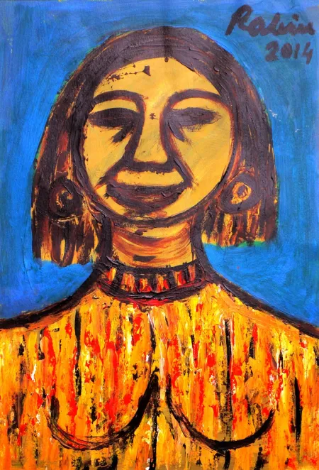 Untitled by Rabin Mondal - Acrylic on Paper