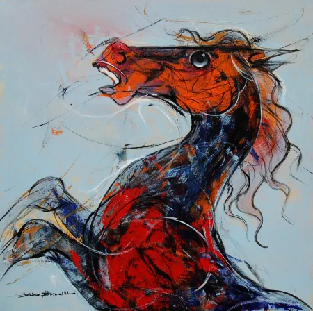 Untitled by Dhiren Shasmal - Acrylic on Canvas