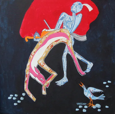 Untitled by Jahar Dasgupta - Acrylic on Canvas