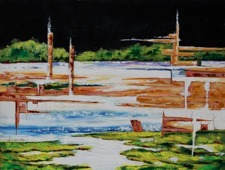 Untitled by Arun Kumar Majumdar - Acrylic on Canvas