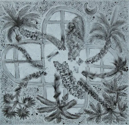 Nandankanan -II by Santanu Bhattacharya - Acrylic on Canvas