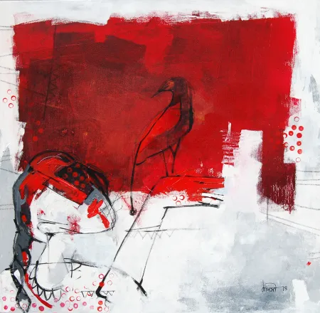 Lady-II by Manashi Mitra - Acrylic on Canvas