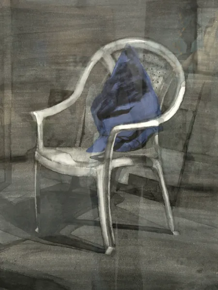 Plastic Chair by Indrapramit Roy - Watercolour on Paper