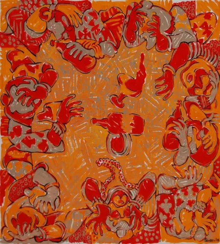 Untitled by Santanu Bhattacharya - Acrylic on Canvas
