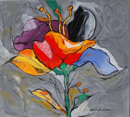 Untitled by Dhiren Shasmal - Acrylic on Canvas