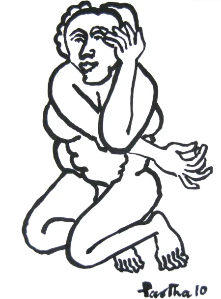 Untitled by Partha Pratim Deb - Ink on Paper