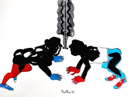 Untitled by Partha Pratim Deb - Mixed Media on Paper