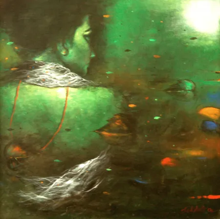Untitled by Sekhar Kar - Acrylic on Canvas