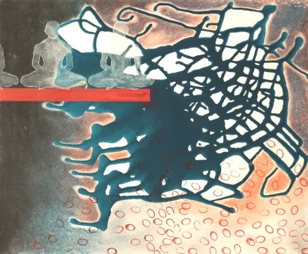 Untitled by Sandip Daptari - Acrylic & Charcoal on Paper