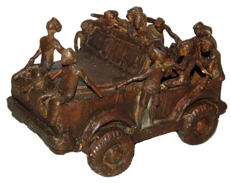 Funny Travell by Sanjay Kumar Das - Bronze Sculpture