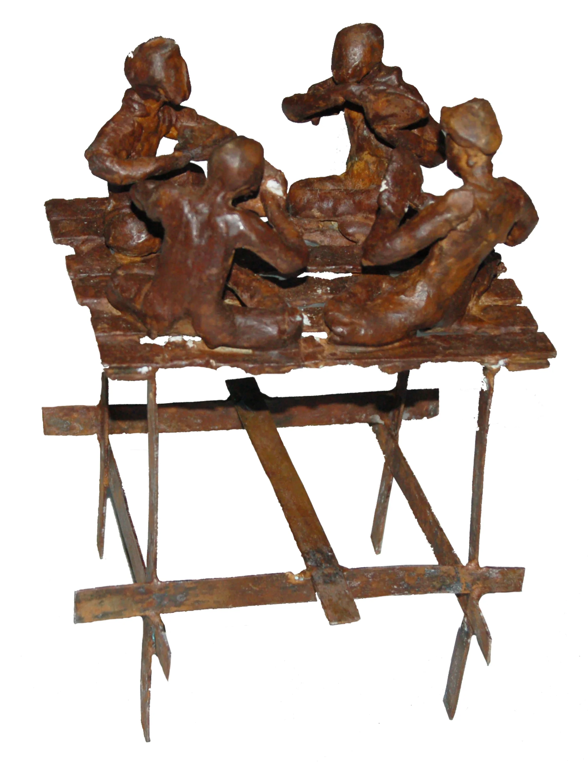 Adda by Sanjay Kumar Das - Bronze Sculpture