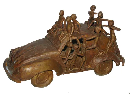 Vintage Car by Sanjay Kumar Das - Bronze Sculpture