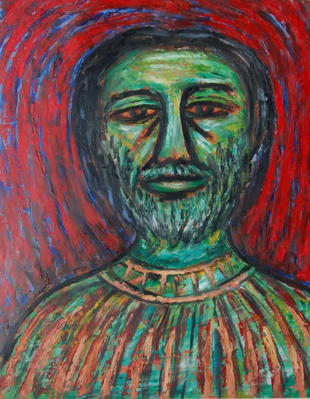 Portrait by Rabin Mondal - Oil on Paper