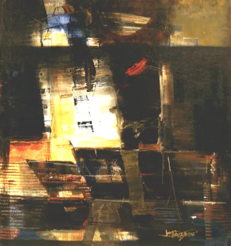Untitled by Pradip Maitra - Acrylic on Canvas
