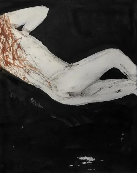 Untitled by Chandra Bhattacharjee - Ink on Paper