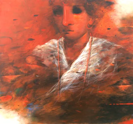 Untitled by Sekhar Kar - Acrylic on Canvas