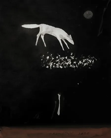 Untitled by Chandra Bhattacharjee - Ink on Paper