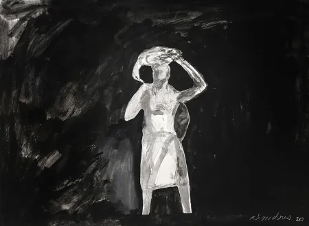 Untitled by Chandra Bhattacharjee - Ink on Paper