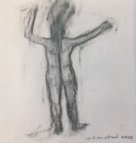 Untitled by Chandra Bhattacharjee - Oil Pastel on Paper