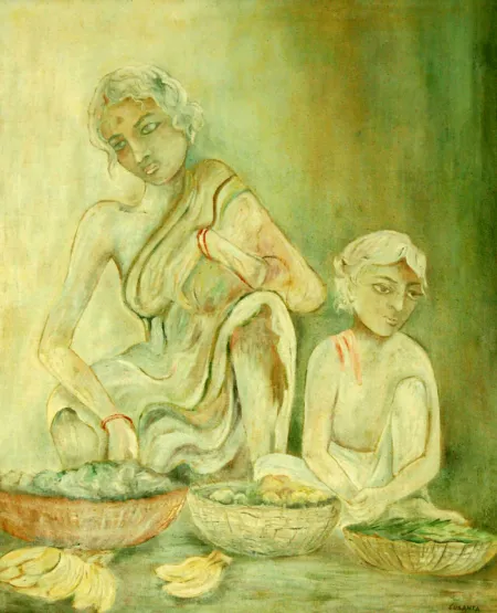 Untitled by Sushanta Ghosh - Oil on Canvas