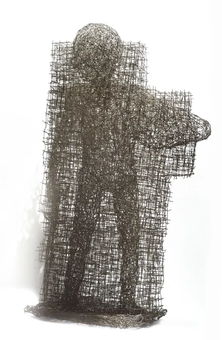 Innocence - II by Tapas Biswas - Welded Brass Wire Sculpture