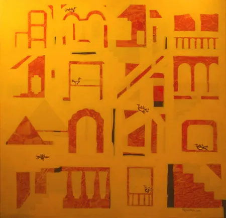 The Urban Nest by Ritendra Roy - Acrylic on Canvas