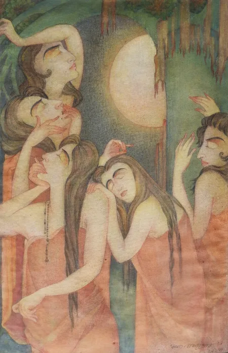 Ecstacy by Amalnath Chakladar - Dry Pastel