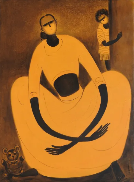 Untitled by P. R. Narvekar - Oil on Canvas