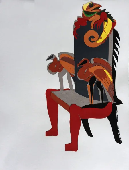 Untitled by Sekhar Baran Karmakar - Paper Collage