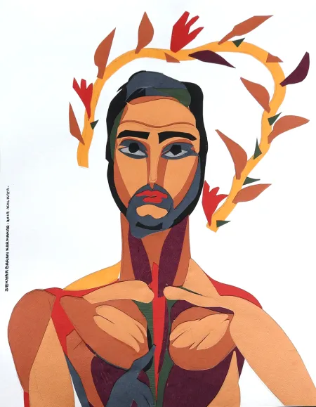 Untitled by Sekhar Baran Karmakar - Paper Collage