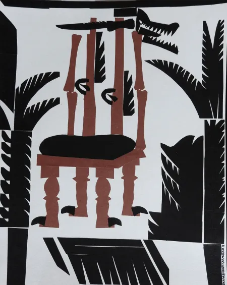 Untitled by Sekhar Baran Karmakar - Paper Collage