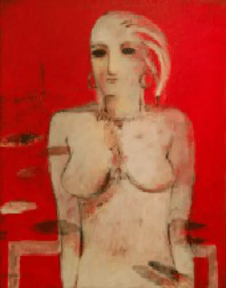 Lady by Sekhar Kar - Acrylic on Canvas