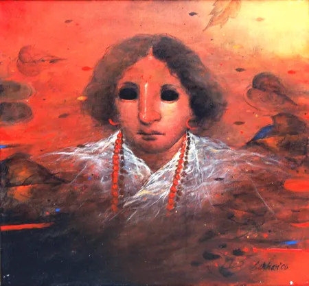 Untitled by Sekhar Kar - Acrylic on Canvas