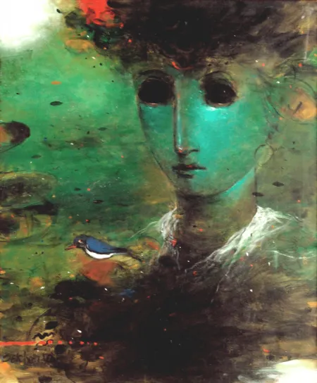 Untitled by Sekhar Kar - Acrylic on Canvas