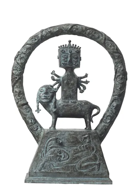 The Survellant Rider II by Subrata Biswas - Bronze Sculpture