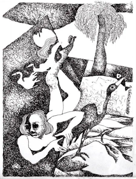Untitled by Jahar Dasgupta - Drawing on Paper
