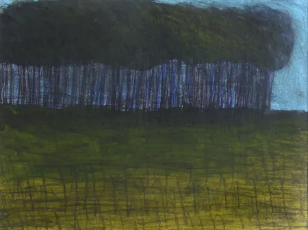 Landscape - I by Subhanil Roy - Mixed Media on Paper