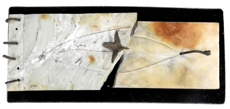 The Leaf by Chandan Bhandari - Stone & Metal Sculpture