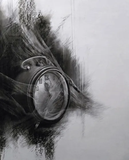 Untitled by Amlan Dutta - Charcoal on Paper