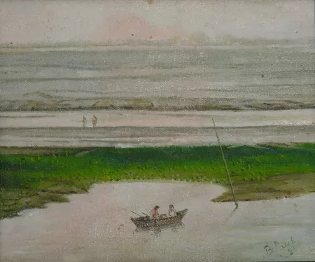 Landscape - XI by Biraj Kumar Paul - Acrylic on Canvas Board