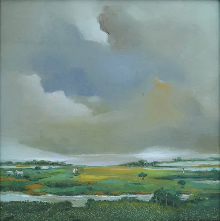 Landscape - VI by Biraj Kumar Paul - Acrylic on Canvas