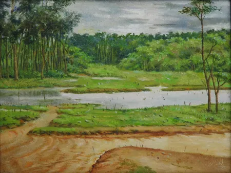 Nature - X by Biraj Kumar Paul - Acrylic Painting