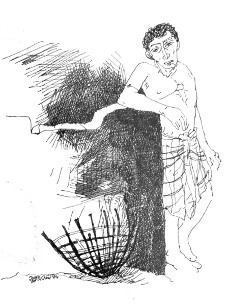 Untitled by Subrata Sankar Sen - Drawing on Paper