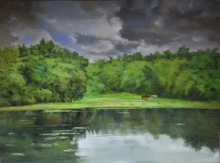 Landscape - XIV by Biraj Kumar Paul - Acrylic on Canvas