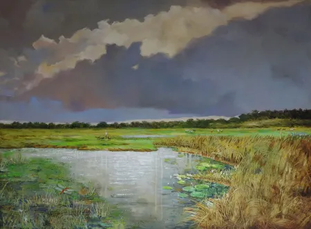 Landscape - XVI by Biraj Kumar Paul - Acrylic on Canvas